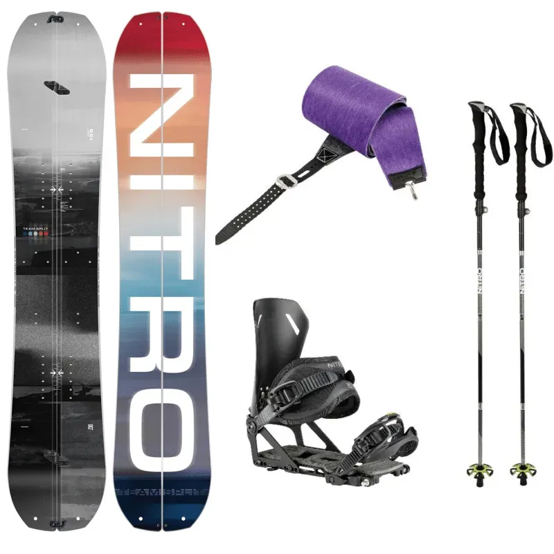 NITRO TEAM SPLIT + VERTICAL SPLIT | Snowboard Splitboard Set 2023 159cm L (EU 42.5 - 47.5)