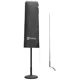 Sekey Abdeckung Doppelsonnenschirm 165 x 50/62 cm Polyester Grau