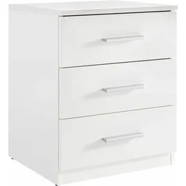 SchlafKONTOR Nachtschrank Mars 46 x 41 x 56 cm Weiß