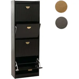 Mendler HWC-O39 148 x 50 x 24 cm Holzoptik schwarz / schwarz