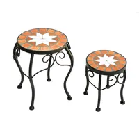 DanDiBo Ambiente DanDiBo Blumenhocker Mosaik Rund 2er Set 20