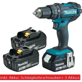 Makita DHP482RF3J inkl. 3 x 3,0 Ah + Ladegerät + Makpac