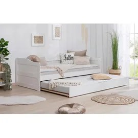 TICAA Sofabett Melinda 90 x 200 cm Kiefer massiv weiß