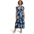 Betty & Co Damen Stufenkleid mit Print 36, Dunkelblau/Blau - 36