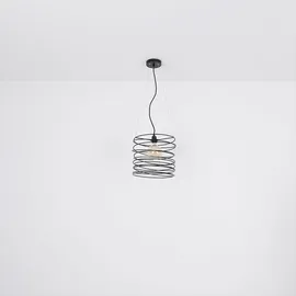 ETC Shop Hängelampe Pendelleuchte Esszimmerlampe Esstischlampe, Metall, 1x E27 Fassung, DxH 35x128cm