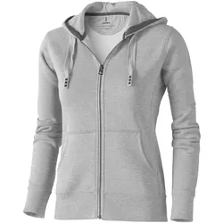 Elevate Arora Damen Sweat-Jacke mit Kapuze 300 g/m2 schlichte Baumwoll-Jacke Pullover 3821296 Grau - XS