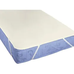 Matratzenauflage 90 x 200 cm Baumwolle Beige Creme