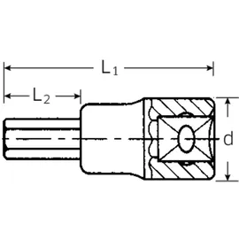 Stahlwille 3/8" (10mm) INHEX-Einsatz SW.1/4" L.52mm