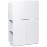 Jahnke CU-CULTURE MC HG-WS Mediencenter/Sekretär, E1-Holzwerkstoffplatten, beschichtet, hochglanz / weiß, 79,5 x 27,8 x 119 cm