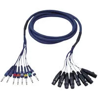 DAP AUDIO Audiokabel FL61 8x XLR / 8x Jack