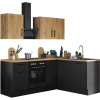 BASIC by Balculina Winkelküche L-Form 210 x 175 cm schwarz