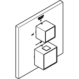 Grohe Grohtherm Cube Thermostat-Wannenbatterie Supersteel