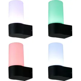 Easylight Außenwandleuchte Aluminium 19,7 cm IP44 850 lm Farbwechsel Schwarz/Weiß