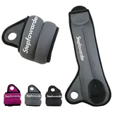 Stepfowarder 0.5 kg - 1.5 kg Gewichtsmanschetten Paar für Handgelenk mit Daumenschlaufe, 3 Farben für Universal Fußgewicht & Handgewicht, Ankle Wrist Weights (2 * 1.0KG - Grau)