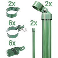GAH Alberts Alberts Zaunanschluss-Set zweiseitige Verbindung Ø 6 cm grün zum Einbetonieren