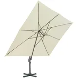 vidaXL Ampelschirm mit Aluminium-Mast 400 x 300 cm Sandweiß