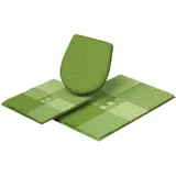Linea Due Badteppich 100% Polyacryl, ultra soft, rutschfest, ÖKO-TEX-zertifiziert, 5 Jahre Garantie, MERKUR, Set 3-teilig m.A. 3 SET, grün