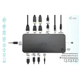 iTEC i-tec USB 3.0 / USB-C / Thunderbolt Trible 4K Dockingstation + 100W PD