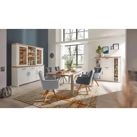 Set One by Musterring Armlehnstuhl »Tucson« (Set) 2er-Set, drehbar mit Rückholfunktion, Stativgestell aus Eiche massiv,