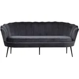 VCM Nice Sofa 3-Sitzer velour grau