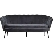 VCM Nice Sofa 3-Sitzer velour grau