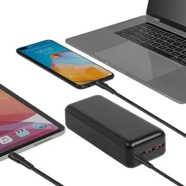 RivaCase® Rivacase, VA2103 (30000 mAh, 111 Wh), Powerbank, Schwarz