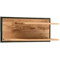 Lomadox Wandboard Eiche massiv geölt FORST-64, mit umlaufendem Metallrahmen,