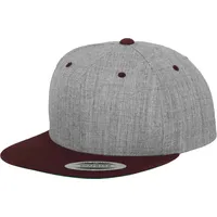 Flexfit Classic Snapback 2-Tone Kappe heather grey maroon ONE SIZE