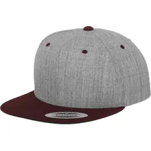Flexfit Classic Snapback 2-Tone Kappe heather grey maroon ONE SIZE