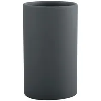 Spirella Zahnputzbecher Zahnbürstenhalter Keramik Tube 7x11,5 cm Grau Matt,