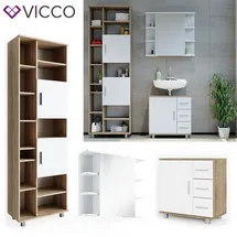 Vicco ILIAS 3-tlg. Weiß Eiche