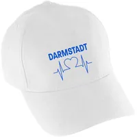 Multifanshop Baseballcap - Darmstadt - Herzschlag - Druck blau