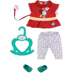 Baby Born Puppenkleidung Little Sport Outfit rot, 36 cm (Set, 6-tlg) grün|rot|weiß