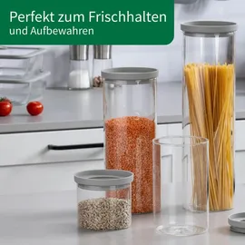 Fackelmann Vorratsbehälter mit Glasdeckel – 500 ml, Borosilikatglas, luftdicht & stapelbar, spülmaschinengeeignet