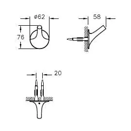Vitra Istanbul Handtuchhaken grau A48003
