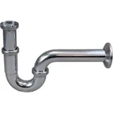 Bäder Boutique Röhrensiphon für Bidet 1 1/4" DN 32 verchromt Messing mit Rosette"