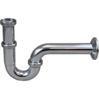 Bäder Boutique Röhrensiphon für Bidet 1 1/4" DN 32 verchromt Messing mit Rosette"