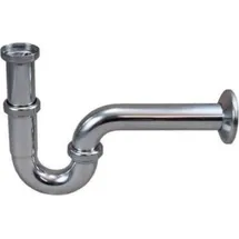 Bäder Boutique Röhrensiphon für Bidet 1 1/4" DN 32 verchromt Messing mit Rosette"