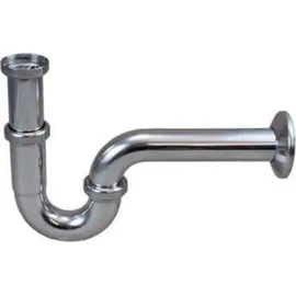 Bäder Boutique Röhrensiphon für Bidet 1 1/4" DN 32 verchromt Messing mit Rosette"