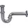 Bäder Boutique Röhrensiphon für Bidet 1 1/4" DN 32 verchromt Messing mit Rosette"