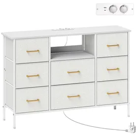 Homcom Schubladenkommode 30 x 76 x 110 cm Cremeweiß
