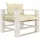 vidaXL Garten-Palettensofa mit Kissen in Creme Holz