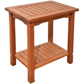 deluke Gartentisch 50 x 35 x 50 cm Braun