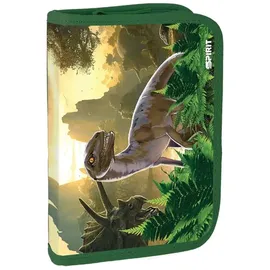 Spirit Spirit® Smart Light Schulranzen Set 5teilig T-Rex, Dino mit Magnet Schloss + braun, 5-teiliges