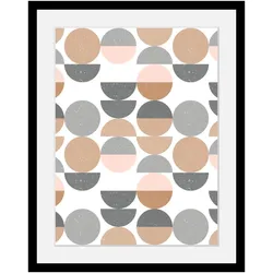 queence Bild »Punkte«, Abstrakt-Kunst-Figuren, HD Premium Poster-Druck inkl. Holzrahmen queence Farbe Rahmen: schwarz + Farbe Bild(er): bunt