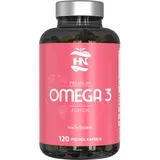 Omega 3 Kapseln Hochdosiert 2000 mg. 700 mg EPA & 500mg DHA 120 Kapseln Weichkapseln Fischöl mit Hoher Konzentration an Omega 3 mit Vitamin E Herz Kreislauf Gesundheit