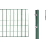 GAH Alberts Alberts Doppelstabmattenzaun grün Mattenbreite 2 m, 200 cm Länge 4 m lang