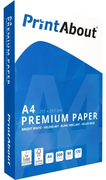 PrintAbout Premium A4-Papier 1 Packung (500 Blatt)