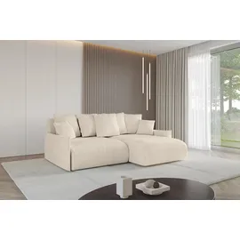 altdecor Ecksofa Cord 2-Sitzer Beige