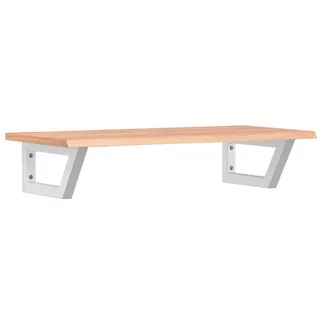vidaXL Waschtischplatte mit Halterung Stahl und Massivholz Eiche
